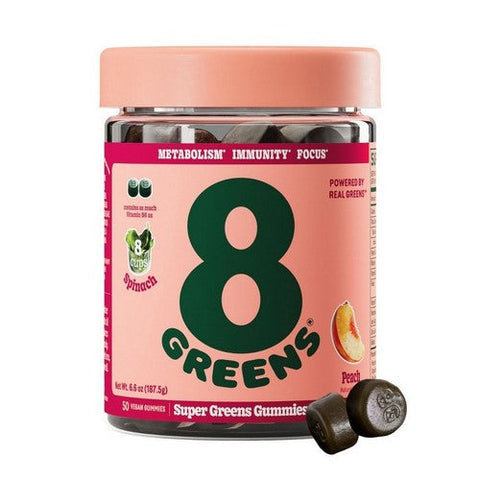 8greens, Daily Greens Dietary Supplement Peach, 50 Gummies 8greens