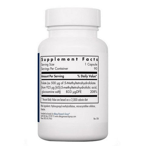Nutricology/ Allergy Research Group, QuatreActiv Folate 4th Generation 5-MTHF, 90 Veg Caps Nutricology/ Allergy Research Group