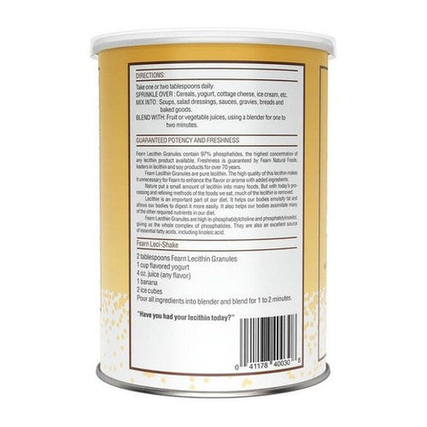 Fearn Natural Foods, Lecithin, GRANULES, 16 OZ