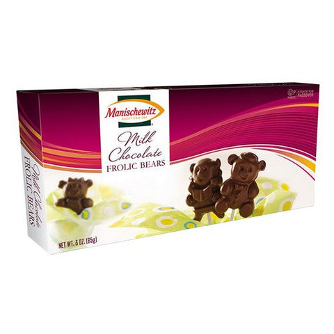 Manischewitz, Milk Chocolate Frolic Bears, 3 Oz (Case Of 12) Manischewitz