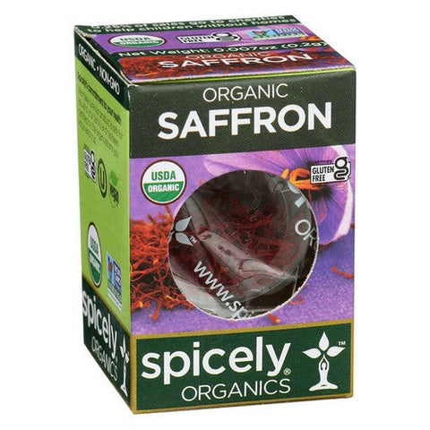 Spicely Organics, Organic Saffron, 0.007 Oz (Case Of 6) Spicely Organics