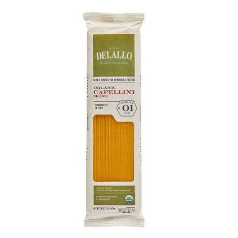 Delallo, Organic Capellini, 1 Lb (Case Of 16) Delallo