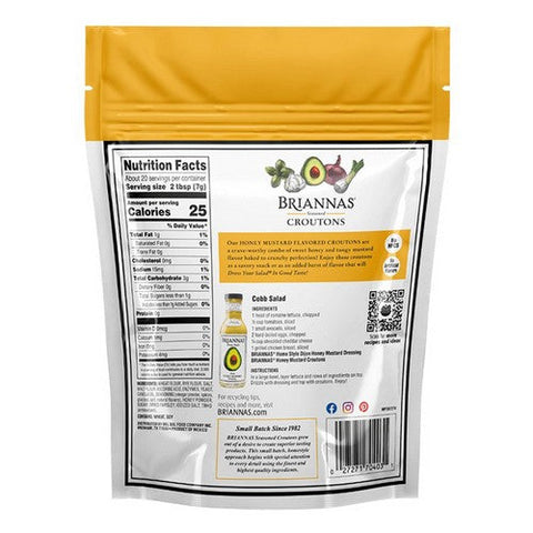 Briannas, Croutons Honey Mustard, 5 Oz (Case Of 6)