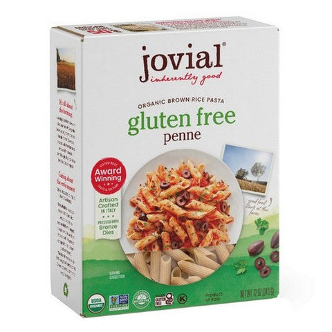 Jovial, Organic Brown Rice Pasta Gluten Free Penne, 12 Oz(Case Of 3) Jovial