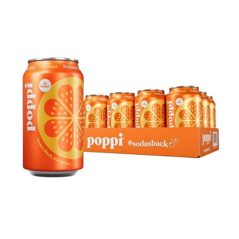 Poppi, Prebiotic Soda Orange, 12 Oz(Case Of 12)