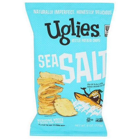Uglies, Original  Kettle Cooked Potato Chips Sea Salt, 6 Oz(Case Of 12) Uglies