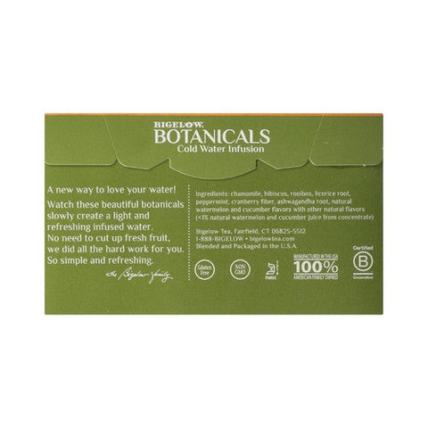 Bigelow, Botanicals Cold Water Infusion Herbal Tea Watermelon Cucumber Mint, 1.23 Oz(Case Of 6) Bigelow