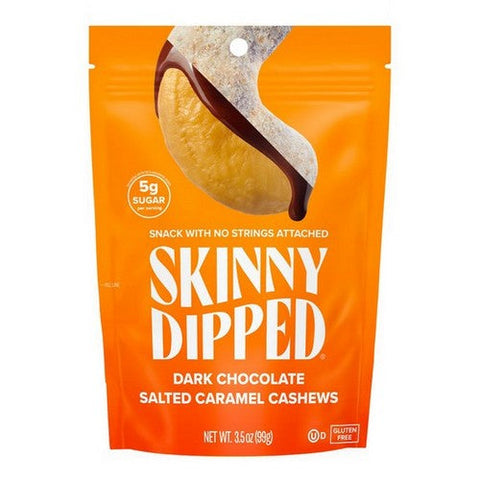 Nature Nate's, Dark Chocolate Salted Caramel Skinnydipped Cashews, 3.5 Oz(Case Of 10)