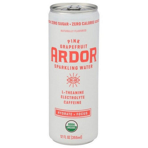Ardor Organic, Pink Grapefruit Sparkling Water, 12 Oz(Case Of 12) Ardor Organic