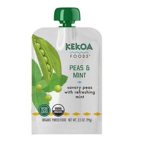 Kekoa, Peas And Mint Squeeze Pouch, 3.5 Oz(Case Of 6) Kekoa