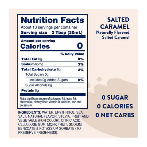 Skinny Syrups, Naturally Sweetened Salted Caramel, 12.7 Oz(Case Of 6)
