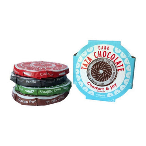 Taza Chocolate, Organic Comfort and Joy Sampler Chocolate, 5.4 Oz(Case Of 12)