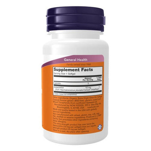 Now Foods, Astaxanthin, 10 mg, 30 Softgels Now Foods