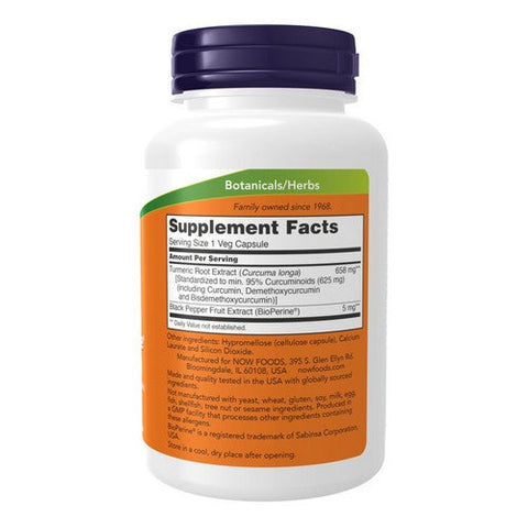 Now Foods, Turmeric Curcumin + Bioperine, 90 VegCaps Now Foods