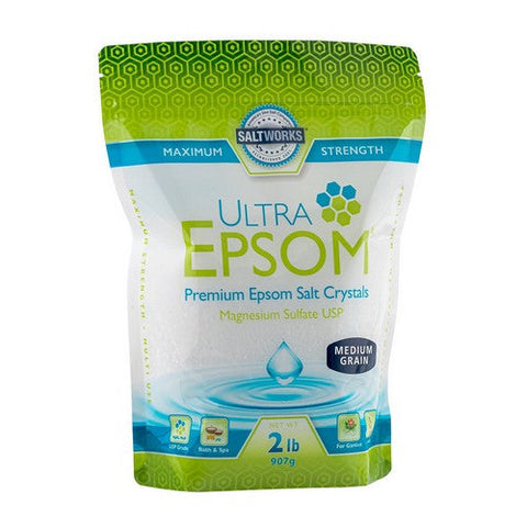 SaltWorks, Ultra Epsom Salt Unscented, 2 Lb SaltWorks