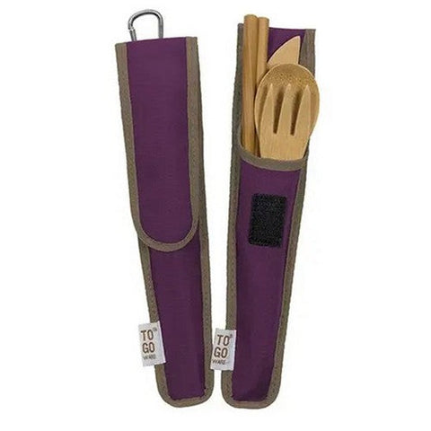 To-Go Ware, Mulberry Purple Reusable Repeat Bamboo Utensils, 1 Count To-Go Ware
