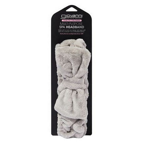 Multi Purpose Gray SPA Headband 1 Count by Giovanni Cosmetics