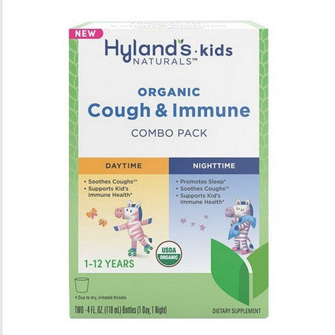 Hylands, Kids Organic Cough And Immune Day And Night, 8 Oz Hylands