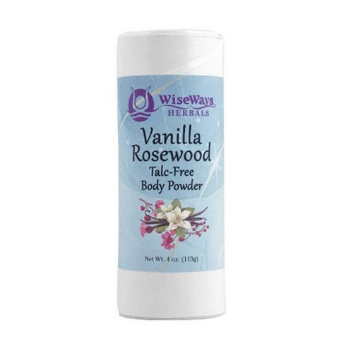 Wise Ways Herbals, Vanilla Rosewood Body Powder, 4 Oz Wise Ways Herbals