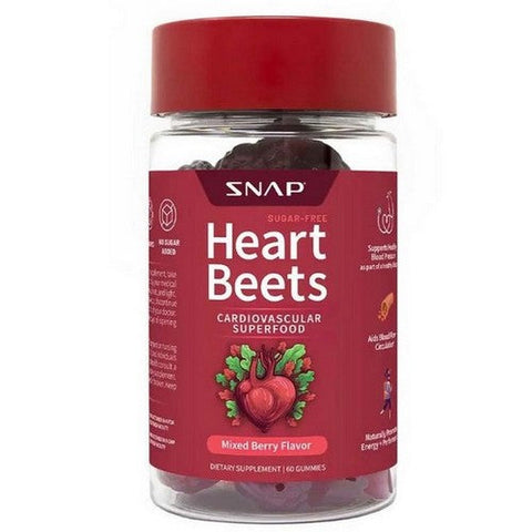 Snap Supplements, Heart Beets Gummies, 60 Count Snap Supplements