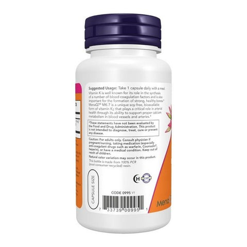 Now Foods, MK-7 Vitamin K-2 Extra Strength, 300 Mcg, 120 VegCaps
