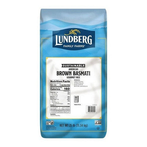 Lundberg, Organic Rice Brown Basmati, 25 Lbs Lundberg
