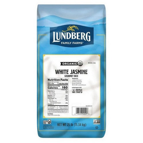 Lundberg, Organic American Jasmine White Rice, 25 Lbs Lundberg