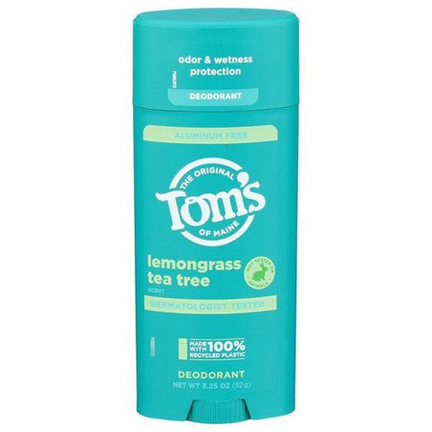 Tom's Of Maine, Aluminum Free Natural Lemon Grass Tea Tree Deodorant, 3.25 Oz Tom's Of Maine