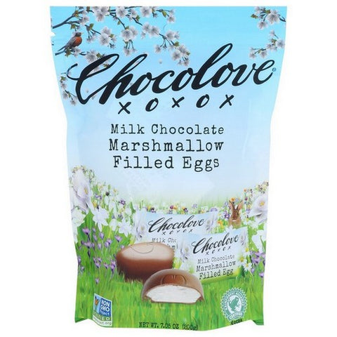 Xo Milk Chocolate Marshmallow Filled Eggs 7.05 Oz (Case of 8) by Chocolove