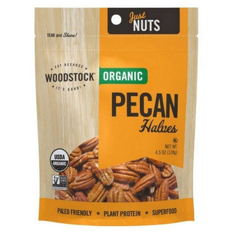 Woodstock, Organic Pecan Halves, 4.5 Oz (Case Of 8) Woodstock