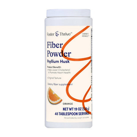 Foster And Thrive, Fiber Powder Original Texture Orange, 19 Oz Foster And Thrive