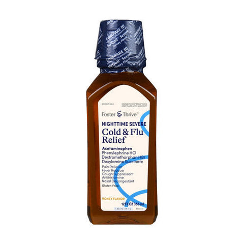 Foster And Thrive, Nighttime Severe Cold & Flu Relief, 12 Oz Foster And Thrive