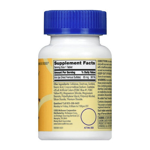 Foster And Thrive, Iron Ferrous Sulfate, 65 Mg, 100 Tabs Foster And Thrive
