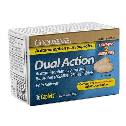 Good Sense, Acetaminphen Plus Ibuprofen Dual Action, 36 Caps Good Sense
