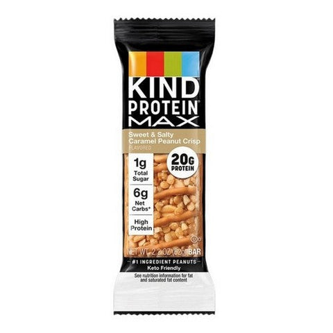 Kind, Protein Max Sweet And Salty Caramel Peanut Crisp, 2.2 Oz X 12 Count (Case Of 12) Kind