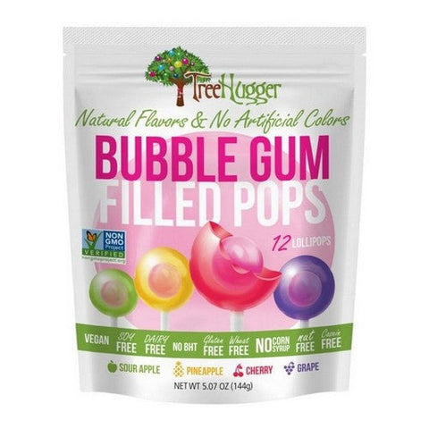 Tree Hugger, Bubble Gum Filled Lillipops, 5.07 Oz (Case Of 6) Tree Hugger