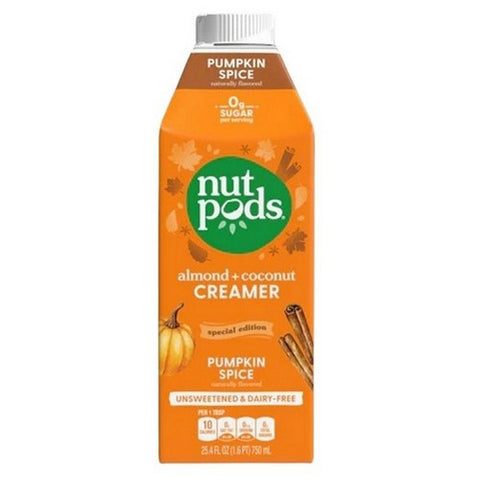 Nutpods, Sweetened Vegan Pumpkin Pie Creamer, 25.4 Oz (Case Of 6) Nutpods