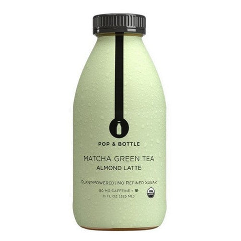 Pop & Bottle, Matcha Green Tea Almond Latte, 11 Oz (Case Of 6) Pop & Bottle