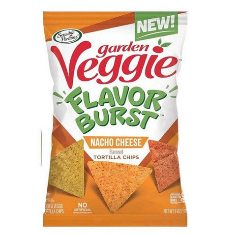 Sensible Portions, Garden Veggie Burst Nacho Cheese Tortilla Chips, 6 Oz (Case Of 6) Sensible Portions