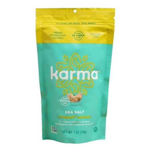Karma Nuts, Sea Salt Wrapped Cashews, 7 Oz (Case Of 6) Karma Nuts