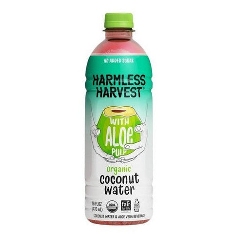 Harmless Harvest, Organic Coconut Water With Aloe Pulp, 16 Oz (Case Of 6) Harmless Harvest