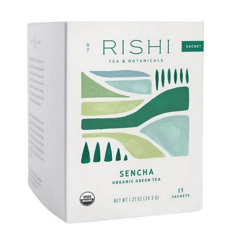 Rishi Tea, Organic Green Tea Sencha, 15 Bags (Case Of 6) Rishi Tea