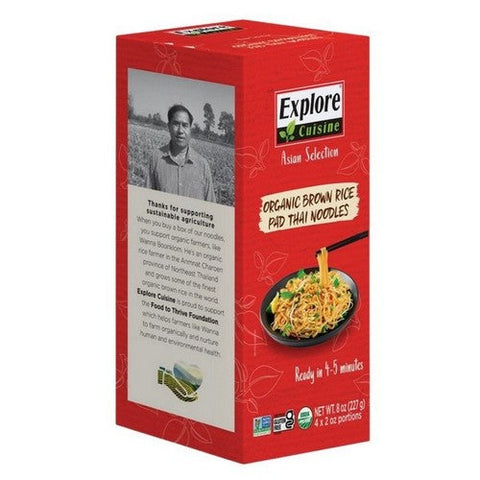 Explore Cuisine, Organic Brown Rice Pad Thai Noodles, 8 Oz (Case Of 6) Explore Cuisine
