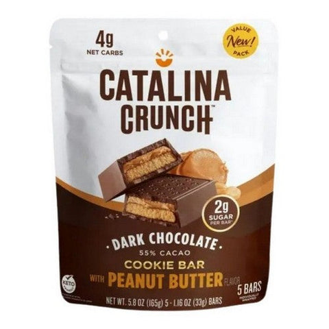 Catalina Crunch, Peanut Butter Dark Chocolate Cookie Bar, 5.8 Oz (Case Of 6) Catalina Crunch