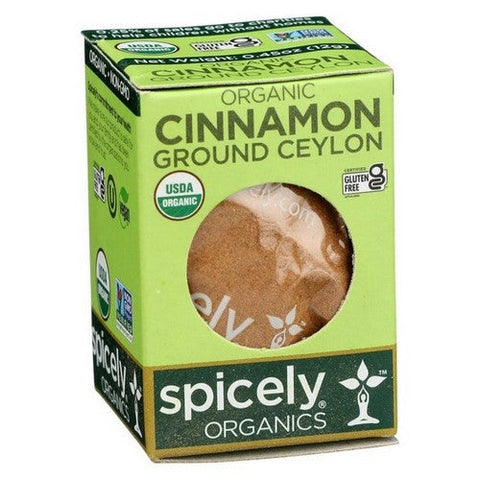 Spicely Organics, Organic Cinnamon Ground Ceylon Box, 0.45 Oz (Case Of 6) Spicely Organics
