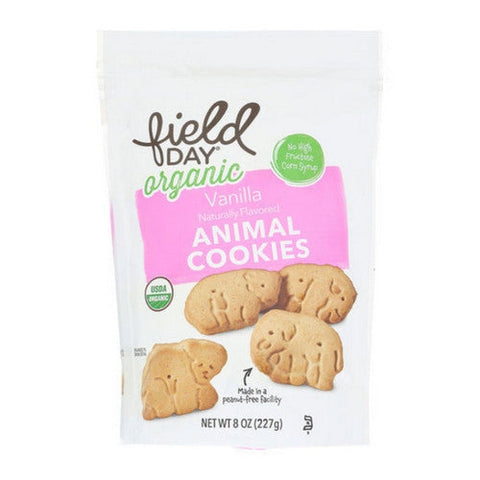 Field Day, Organic Animal Vanilla Cookies, 8 Oz (Case Of 12) Field Day