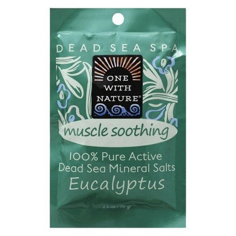 One with Nature, Dead Sea Mineral Salt Bath Soothing, 2.5 Oz (Case Of 6) One with Nature