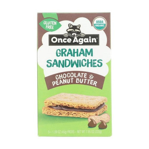 Once Again, Organic Sandwhich Peanut Butter Chocolate Crackers, 7.95 Oz (Case Of 6) Once Again
