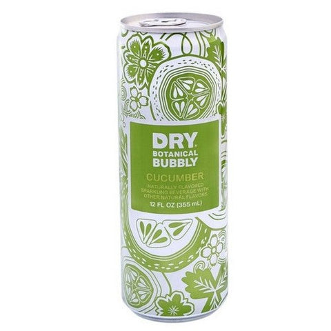 Dry Botanical Bubbly, Sparkling Beverage Cucumber, 12 Oz X 4 Count (Case Of 6)