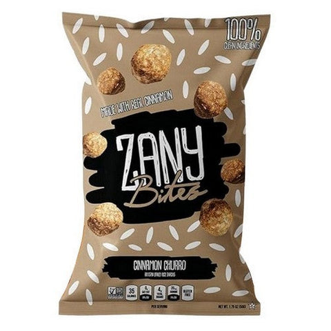 Zany Bites, Cinnamon Churro Rice Snack, 1.75 Oz (Case Of 5) Zany Bites